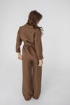 Palermo Linen Jacket in Brown
