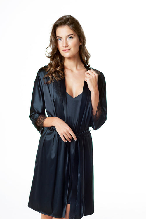 Scarlett Kimono Robe in Black